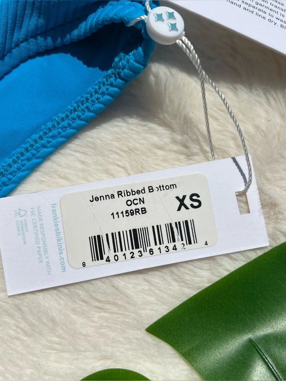 Frankie’s Bikinis Jenna Ribbed High Waisted Bottom